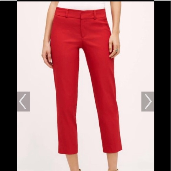 The Limited Pants - The Limited Red Drew Fit Cropped Pants.